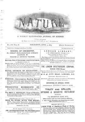 Nature Donnerstag 5. Juni 1873