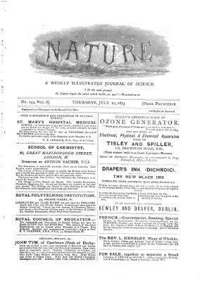 Nature Donnerstag 10. Juli 1873