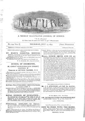 Nature Donnerstag 17. Juli 1873