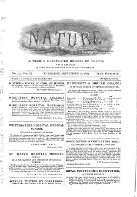 Nature Donnerstag 11. September 1873