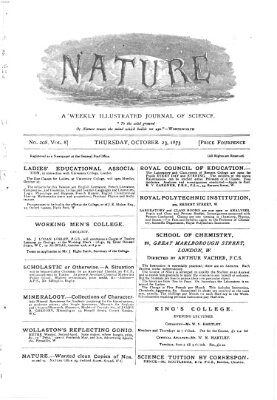 Nature Donnerstag 23. Oktober 1873