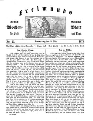 Freimund's kirchlich-politisches Wochenblatt für Stadt und Land Donnerstag 9. Mai 1872