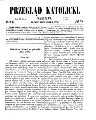 Przegląd Katolicki Donnerstag 11. Juli 1872