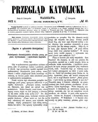 Przegląd Katolicki Donnerstag 21. November 1872