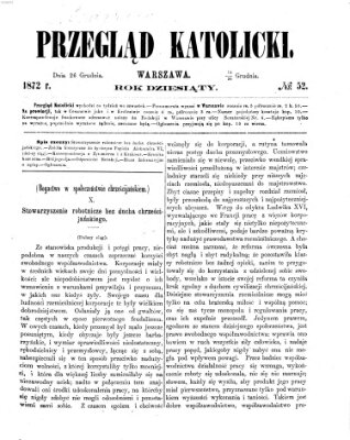 Przegląd Katolicki Donnerstag 26. Dezember 1872