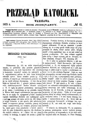 Przegląd Katolicki Donnerstag 20. März 1873