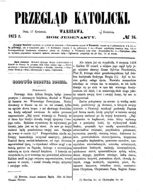 Przegląd Katolicki Donnerstag 17. April 1873