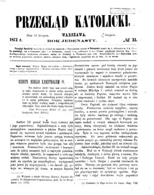 Przegląd Katolicki Donnerstag 14. August 1873