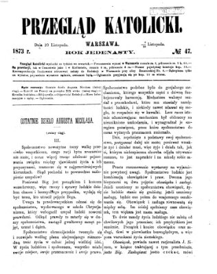 Przegląd Katolicki Donnerstag 20. November 1873