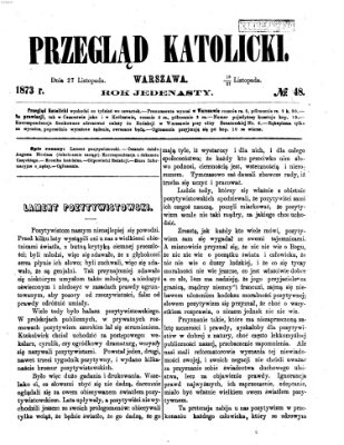 Przegląd Katolicki Donnerstag 27. November 1873