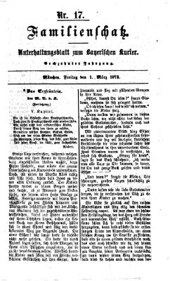 Familienschatz (Bayerischer Kurier) Freitag 1. März 1872