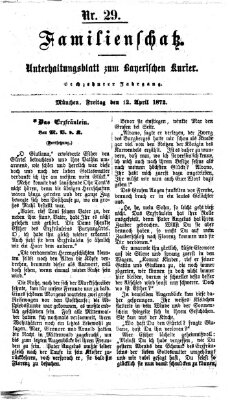 Familienschatz (Bayerischer Kurier) Freitag 12. April 1872