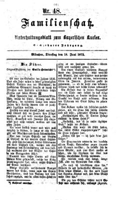 Familienschatz (Bayerischer Kurier) Dienstag 18. Juni 1872