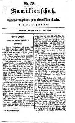 Familienschatz (Bayerischer Kurier) Freitag 12. Juli 1872