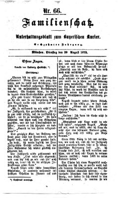 Familienschatz (Bayerischer Kurier) Dienstag 20. August 1872