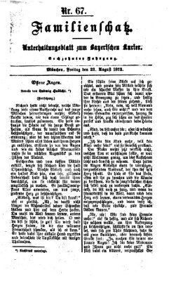 Familienschatz (Bayerischer Kurier) Freitag 23. August 1872