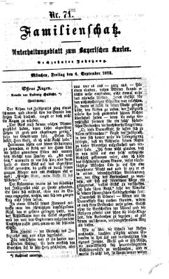 Familienschatz (Bayerischer Kurier) Freitag 6. September 1872