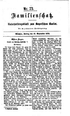 Familienschatz (Bayerischer Kurier) Freitag 13. September 1872