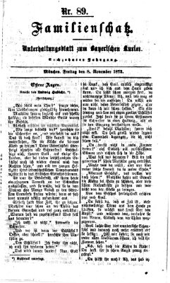 Familienschatz (Bayerischer Kurier) Freitag 8. November 1872