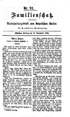 Familienschatz (Bayerischer Kurier) Freitag 15. November 1872