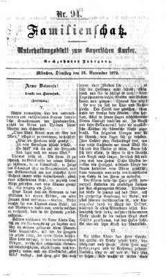 Familienschatz (Bayerischer Kurier) Dienstag 26. November 1872