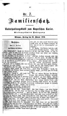 Familienschatz (Bayerischer Kurier) Samstag 25. Januar 1873