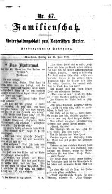 Familienschatz (Bayerischer Kurier) Freitag 13. Juni 1873