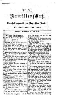 Familienschatz (Bayerischer Kurier) Mittwoch 25. Juni 1873