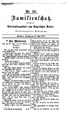 Familienschatz (Bayerischer Kurier) Dienstag 22. Juli 1873