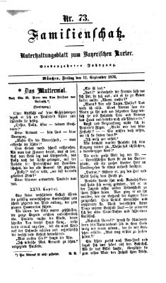 Familienschatz (Bayerischer Kurier) Freitag 12. September 1873