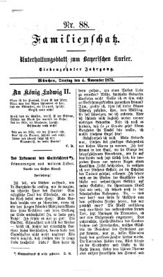 Familienschatz (Bayerischer Kurier) Dienstag 4. November 1873