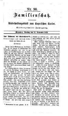 Familienschatz (Bayerischer Kurier) Dienstag 11. November 1873