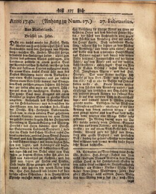 Wienerisches Diarium Samstag 27. Februar 1740