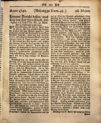 Wienerisches Diarium Samstag 28. Mai 1740