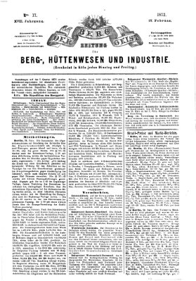 Der Berggeist Dienstag 27. Februar 1872