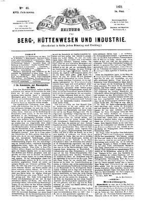 Der Berggeist Freitag 14. Juni 1872