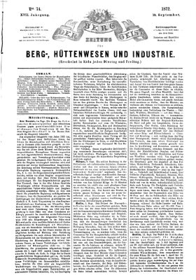 Der Berggeist Freitag 13. September 1872