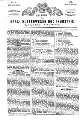 Der Berggeist Freitag 20. September 1872