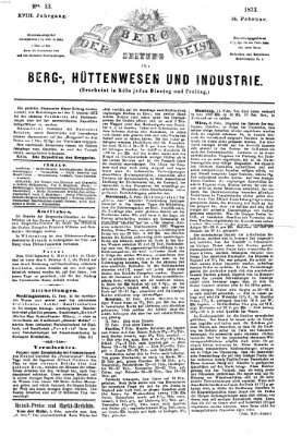 Der Berggeist Freitag 14. Februar 1873