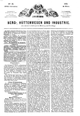 Der Berggeist Freitag 28. März 1873