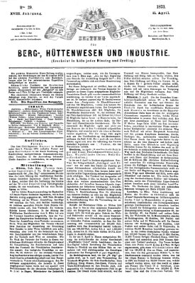 Der Berggeist Freitag 11. April 1873