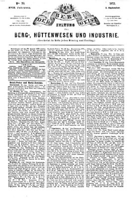 Der Berggeist Dienstag 2. September 1873