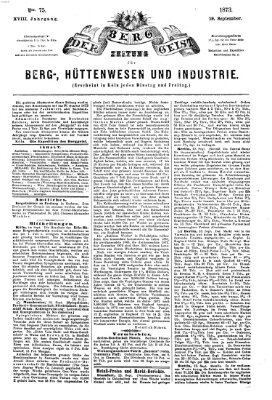 Der Berggeist Freitag 19. September 1873