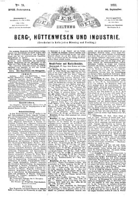 Der Berggeist Dienstag 30. September 1873