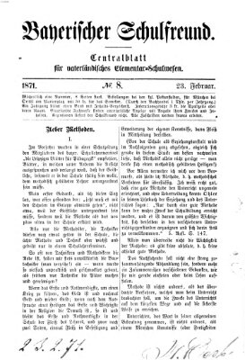 Bayerischer Schulfreund Donnerstag 23. Februar 1871