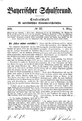 Bayerischer Schulfreund Donnerstag 9. März 1871