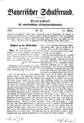 Bayerischer Schulfreund Donnerstag 16. März 1871