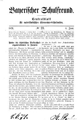 Bayerischer Schulfreund Donnerstag 8. Juni 1871