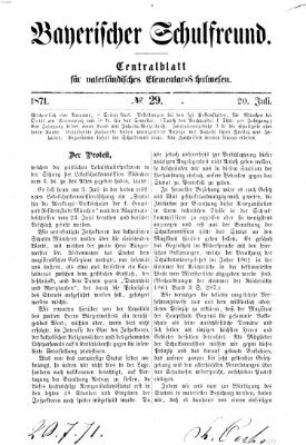 Bayerischer Schulfreund Donnerstag 20. Juli 1871