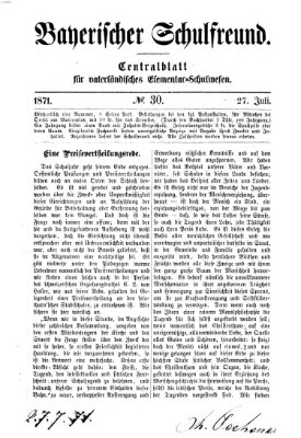 Bayerischer Schulfreund Donnerstag 27. Juli 1871